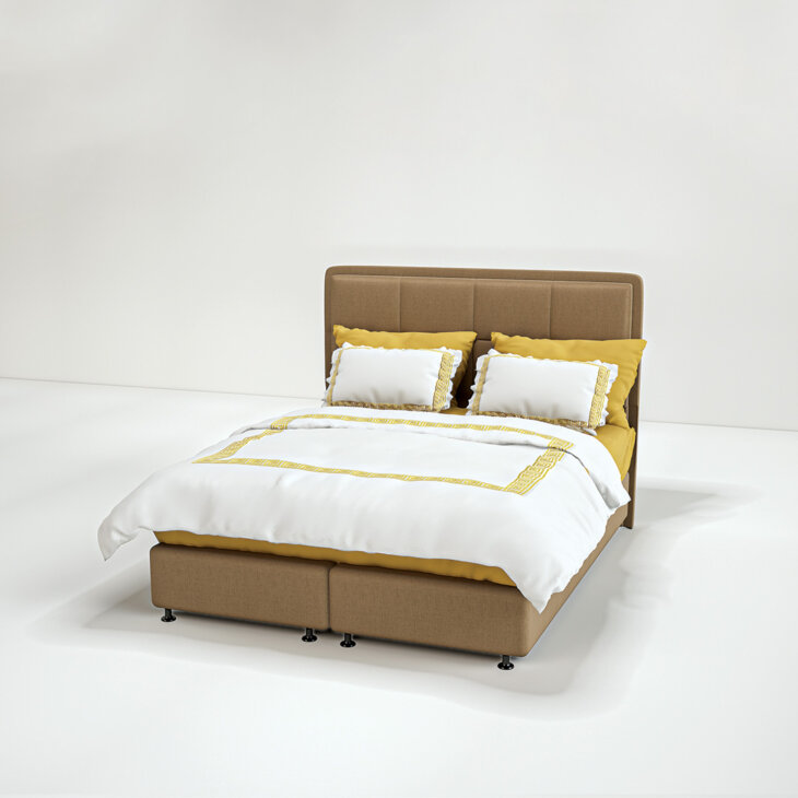 Duvet Cover  White 100% Cotton 200TC W/Golden
