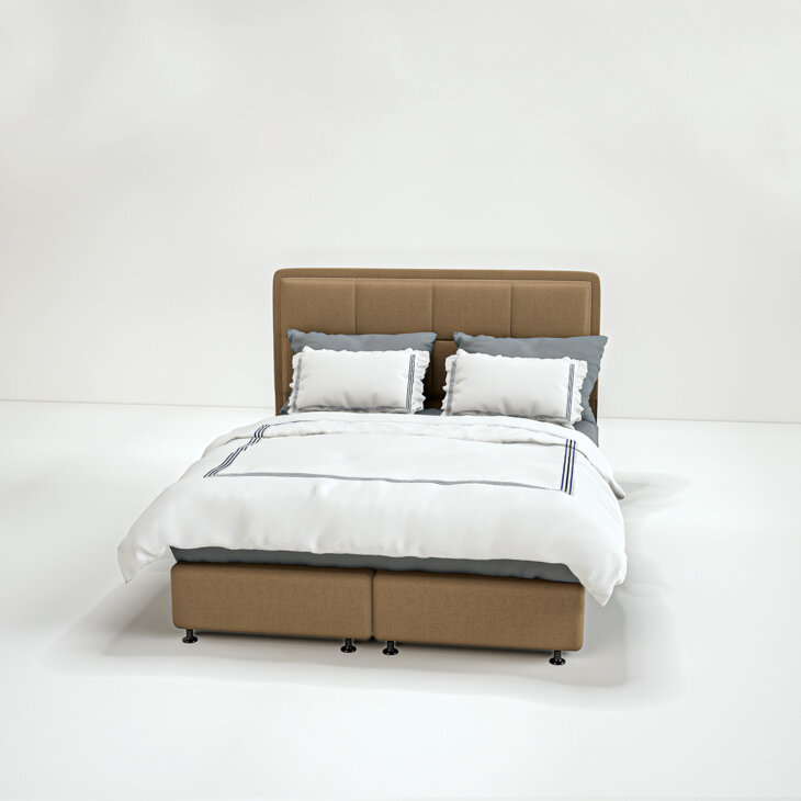 Bedding Set ( W/3 Grey Line Emb) + Comforter