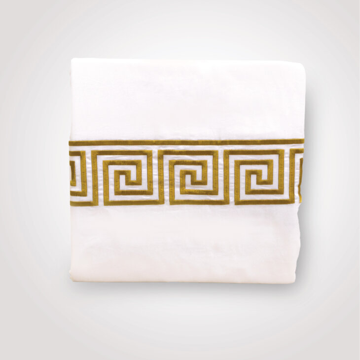 Duvet Cover  White 100% Cotton 200TC W/Golden-2