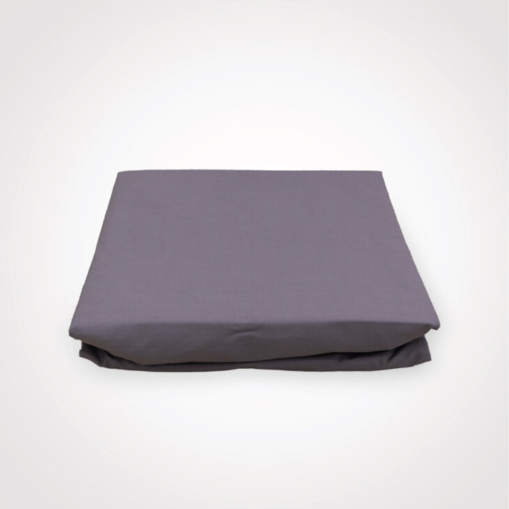 Fitted Sheet Grey 100% Cotton 200TC (180X200X40) - Image 2