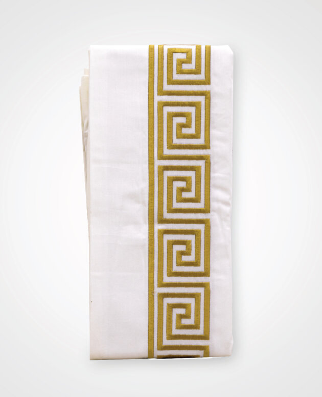 Pillow Case White 2 pcs. Set w/ Golden Emblem