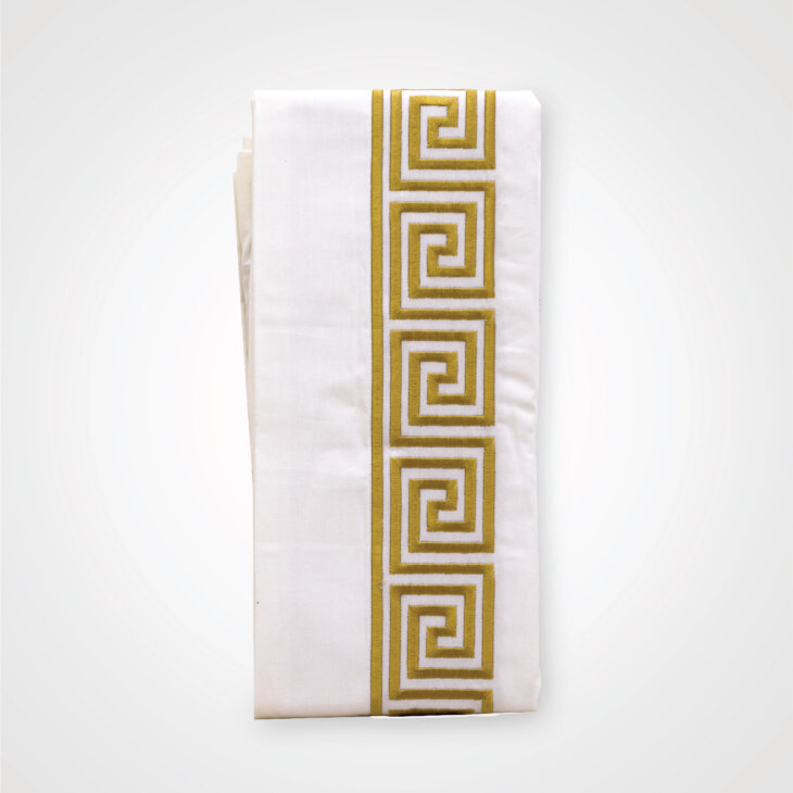 Pillow Case White 2 pcs. Set w/ Golden Emblem